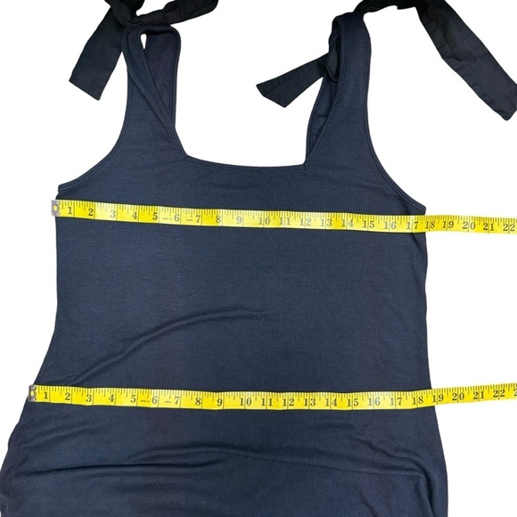 Summersalt The Softest Ribbed Tie-Shoulder Maxi Poplin Dress Sea Urchin Size 2XL - Picture 14 of 16